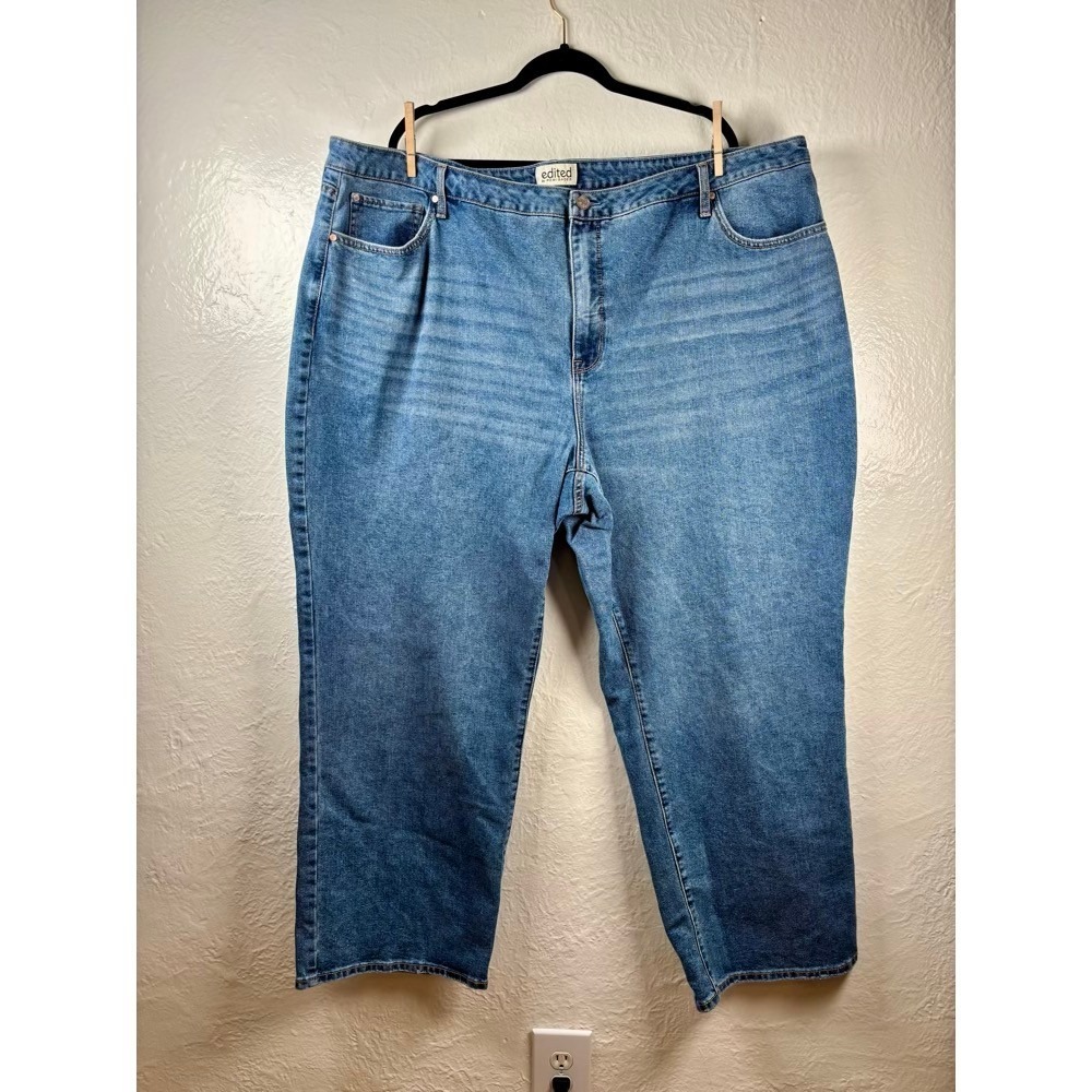 Edited by Remi Bader Straight Leg Jeans 28W High Rise Denim Womens Stretch Curvy